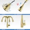 Kibi Bari Single Handle Pull Down Kitchen & Bar Sink Faucet, Brushed Gold KKF2015BG - alternate 4